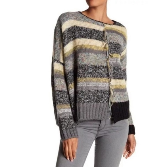 ZADIG and VOLTAIRE Deluxe Sweater Jemma Knit Sweater Mohair Wool Fringe Italy S - Picture 1 of 11